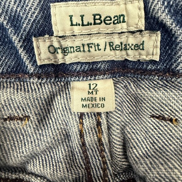 Vintage L.L.Bean Womens Original Fit Relaxed Mom Jeans Size 12 MT Blue Denim - Picture 6 of 7